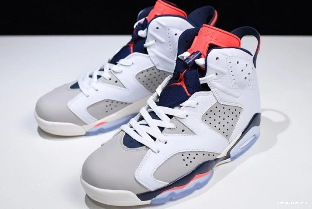 Jordan 23-Neutral 384664-104 Air 6 Grey-Sail Retro White Tinker Infrared 1115